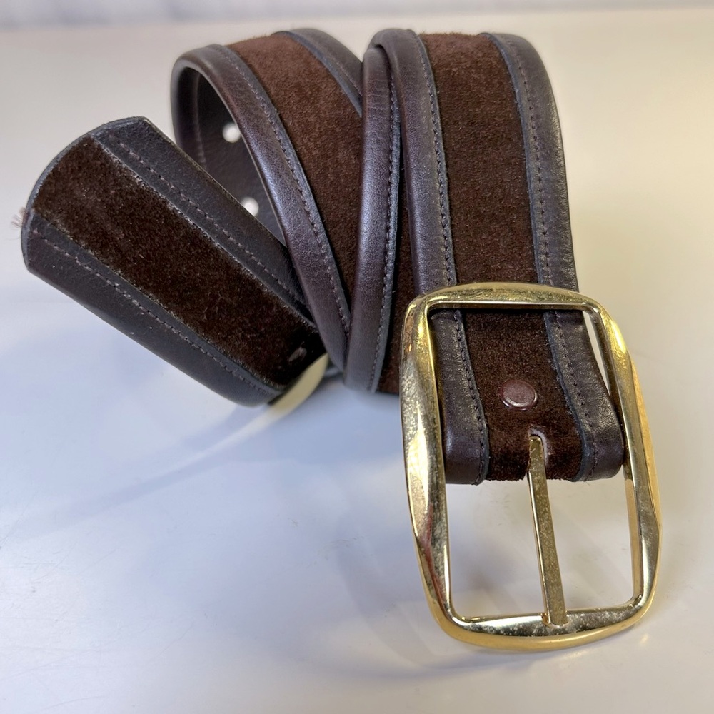 Vintage Swank Women’s Brown Leather Sueded Calfskin Belt. Size S
